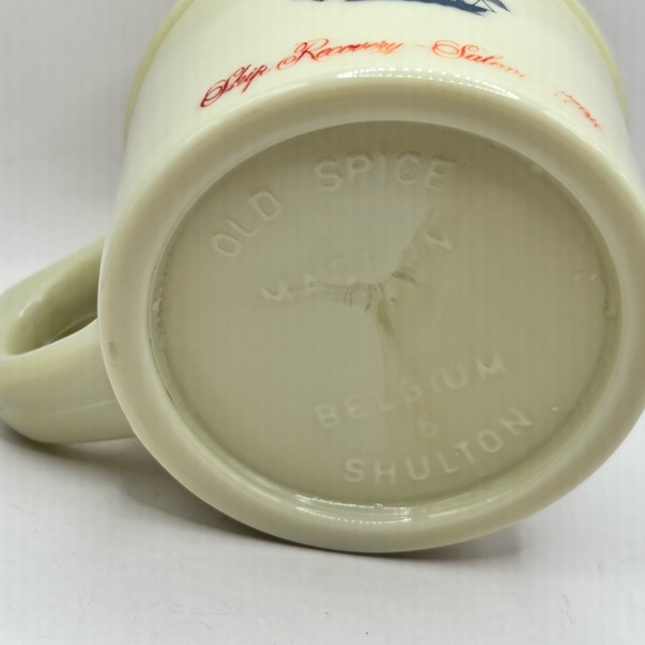 Old Spice VTG Red White Blue Ship Recovery Salem 1974 Shaving Mug 6 Old Spice - Picture 8 of 11